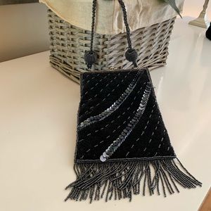 Mini bag sequins/beaded 6 3/4” L X 5  1/2”